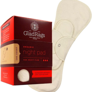 GladRags Night Pad, Organic Cotton, Customizable, Reusable, Zero Waste, Plastic Free, Made in the USA